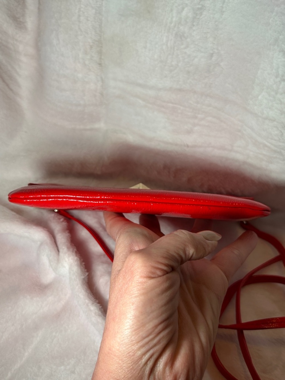 387. Kate Spade Red Fanfare Missy clutch/crossbody-Storybook lining - Picture 6 of 11